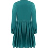 image:imageRVivimos Womens Fall Long Sleeve Casual Cotton Ruffle Button Down Loose Fit Mini DressTeal