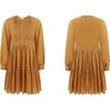 image:imageRVivimos Womens Fall Long Sleeve Casual Cotton Ruffle Button Down Loose Fit Mini DressYellow
