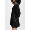 image:imageRVivimos Womens Fall Velvet Mini Dress V Neck Long Sleeve Elastic Waist Winter Tiered Flowy Swing ALine Dress with PocketsBlack