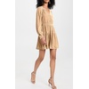 image:imageRVivimos Womens Fall Velvet Mini Dress V Neck Long Sleeve Elastic Waist Winter Tiered Flowy Swing ALine Dress with PocketsChampagne