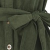 image:imageRVivimos Womens Fall Winter Corduroy Midi Dress Long Sleeve V Neck Button Down Belted Flowy Shirt Dress with PocketsArmy Green