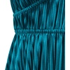 image:imageRVivimos Womens Fall Winter Velvet Dress Puff Sleeve Sexy Deep V Neck Elastic High Waist ALine Elegant Casual Midi DressTeal