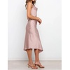 image:imageRVivimos Womens Satin Dress Spaghetti Straps Side Slit Cowl Neck Irregular Hem Midi DressMauve