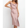 image:imageRVivimos Womens Satin Dress Spaghetti Straps Side Slit Cowl Neck Irregular Hem Midi DressMauve