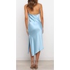 image:imageRVivimos Womens Satin Dress Spaghetti Straps Side Slit Cowl Neck Irregular Hem Midi DressSkyblue