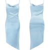 image:imageRVivimos Womens Satin Dress Spaghetti Straps Side Slit Cowl Neck Irregular Hem Midi DressSkyblue