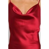 image:imageRVivimos Womens Satin Dress Spaghetti Straps Side Slit Cowl Neck Irregular Hem Midi DressWinered