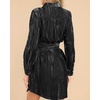image:imageRVivimos Womens Shirt Dress Fall Velvet Button Down Long Sleeve Casual Mini Dress with BeltBlack