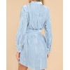 image:imageRVivimos Womens Shirt Dress Fall Velvet Button Down Long Sleeve Casual Mini Dress with BeltLightblue