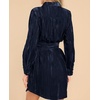image:imageRVivimos Womens Shirt Dress Fall Velvet Button Down Long Sleeve Casual Mini Dress with BeltNavyblue