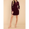 image:imageRVivimos Womens Shirt Dress Fall Velvet Button Down Long Sleeve Casual Mini Dress with BeltWinered