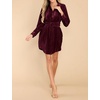 image:imageRVivimos Womens Shirt Dress Fall Velvet Button Down Long Sleeve Casual Mini Dress with BeltWinered