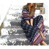 image:imageRVivimos Womens Summer Boho Button Up V Neck Floral Print Roll Up Causal Split Beach Midi DressesBlack