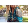 image:imageRVivimos Womens Summer Boho Button Up V Neck Floral Print Roll Up Causal Split Beach Midi DressesGreen