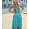image:imageRVivimos Womens Summer Boho Button Up V Neck Floral Print Roll Up Causal Split Beach Midi DressesLight Green