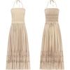 image:imageRVivimos Womens Summer Boho Sexy Backless Long DressesApricot