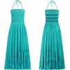 image:imageRVivimos Womens Summer Boho Sexy Backless Long DressesTurquoise