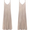 image:imageRVivimos Womens Summer Casual Adjustable Spaghetti Strap V Neck Boho Loose Fit Backless Maxi Dress with PocketsKhaki