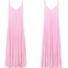 image:imageRVivimos Womens Summer Casual Adjustable Spaghetti Strap V Neck Boho Loose Fit Backless Maxi Dress with PocketsPink
