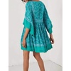 image:imageRVivimos Womens Summer Cotton Half Sleeve Casual Loose Bohemian Floral Tunic DressesGreen