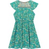 image:imageRVivimos Womens Summer Cotton Short Sleeves VNeck Floral Print Button Up Boho Mini DressGreen