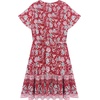 image:imageRVivimos Womens Summer Cotton Short Sleeves VNeck Floral Print Button Up Boho Mini DressRed