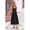 image:imageRVivimos Womens Summer Cotton Sleeveless Midi Dresses Vintage Lace Trim Button Up Tie Waist Casual ALine Flowy Long DressesBlack