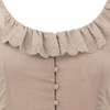 image:imageRVivimos Womens Summer Cotton Sleeveless Midi Dresses Vintage Lace Trim Button Up Tie Waist Casual ALine Flowy Long DressesKhaki