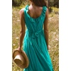 image:imageRVivimos Womens Summer Cotton Sleeveless Midi Dresses Vintage Lace Trim Button Up Tie Waist Casual ALine Flowy Long DressesTurquoise