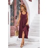 image:imageRVivimos Womens Summer Cotton Sleeveless Midi Dresses Vintage Lace Trim Button Up Tie Waist Casual ALine Flowy Long DressesWinered