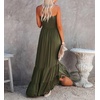 image:imageRVivimos Womens Summer Cotton Strapless Elastic Smocked Boho Beach Casual Flowy Maxi Tube DressesArmy Green2