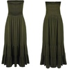 image:imageRVivimos Womens Summer Cotton Strapless Elastic Smocked Boho Beach Casual Flowy Maxi Tube DressesArmy Green2