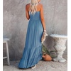 image:imageRVivimos Womens Summer Cotton Strapless Elastic Smocked Boho Beach Casual Flowy Maxi Tube DressesBlue2