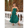 image:imageRVivimos Womens Summer Cotton Strapless Elastic Smocked Boho Beach Casual Flowy Maxi Tube DressesDarkgreen2