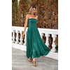 image:imageRVivimos Womens Summer Cotton Strapless Elastic Smocked Boho Beach Casual Flowy Maxi Tube DressesDarkgreen2