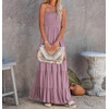 image:imageRVivimos Womens Summer Cotton Strapless Elastic Smocked Boho Beach Casual Flowy Maxi Tube DressesDustypurple2