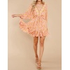 image:imageRVivimos Womens Summer Floral Dress 34 Sleeve Deep V Neck Boho Drawstring Backless Swing Mini DressPinkgold