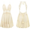 image:imageRVivimos Womens Summer Ruffles V Neck Backless Beach Short DressesBeige