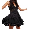 image:imageRVivimos Womens Summer Ruffles V Neck Backless Beach Short DressesBlack