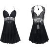 image:imageRVivimos Womens Summer Ruffles V Neck Backless Beach Short DressesBlack