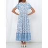 image:imageRVivimos Womens Summer Short Sleeve Cotton Print Button Up Bohemian Midi DressBlue