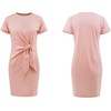 image:imageRVivimos Womens Summer Short Sleeve Cotton Solid Tieup TShirt DressBlush