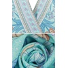 image:imageRVivimos Womens Summer Short Sleeve Floral Print Bohemian Beach Waist Tie Wrap Long Flowy Dress with SlitBlue