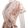 image:imageRVivimos Womens Summer Short Sleeve Floral Print Bohemian Beach Waist Tie Wrap Long Flowy Dress with SlitWhitePink