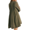 image:imageRVivimos Womens Tunic Dress Fall Cotton Button Down Long Sleeves Casual Mini Shirt DressArmygreen