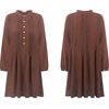 image:imageRVivimos Womens Tunic Dress Fall Cotton Button Down Long Sleeves Casual Mini Shirt DressBrown