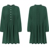 image:imageRVivimos Womens Tunic Dress Fall Cotton Button Down Long Sleeves Casual Mini Shirt DressEmeraldgreen