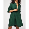 image:imageRVivimos Womens Tunic Dress Fall Cotton Button Down Long Sleeves Casual Mini Shirt DressEmeraldgreen