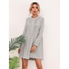 image:imageRVivimos Womens Tunic Dress Fall Cotton Button Down Long Sleeves Casual Mini Shirt DressGrey