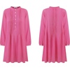 image:imageRVivimos Womens Tunic Dress Fall Cotton Button Down Long Sleeves Casual Mini Shirt DressHotpink